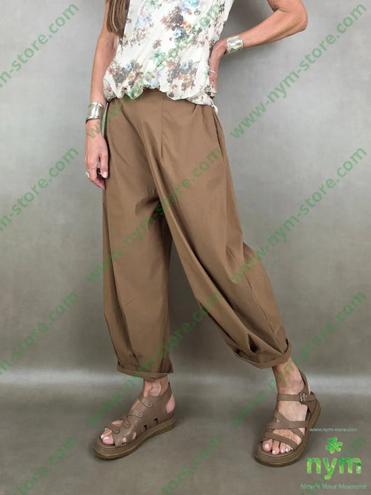 pantalone bengalina pinces polso 79vi12ny2ea - U / TABACCO / PE26 - PANTALONE