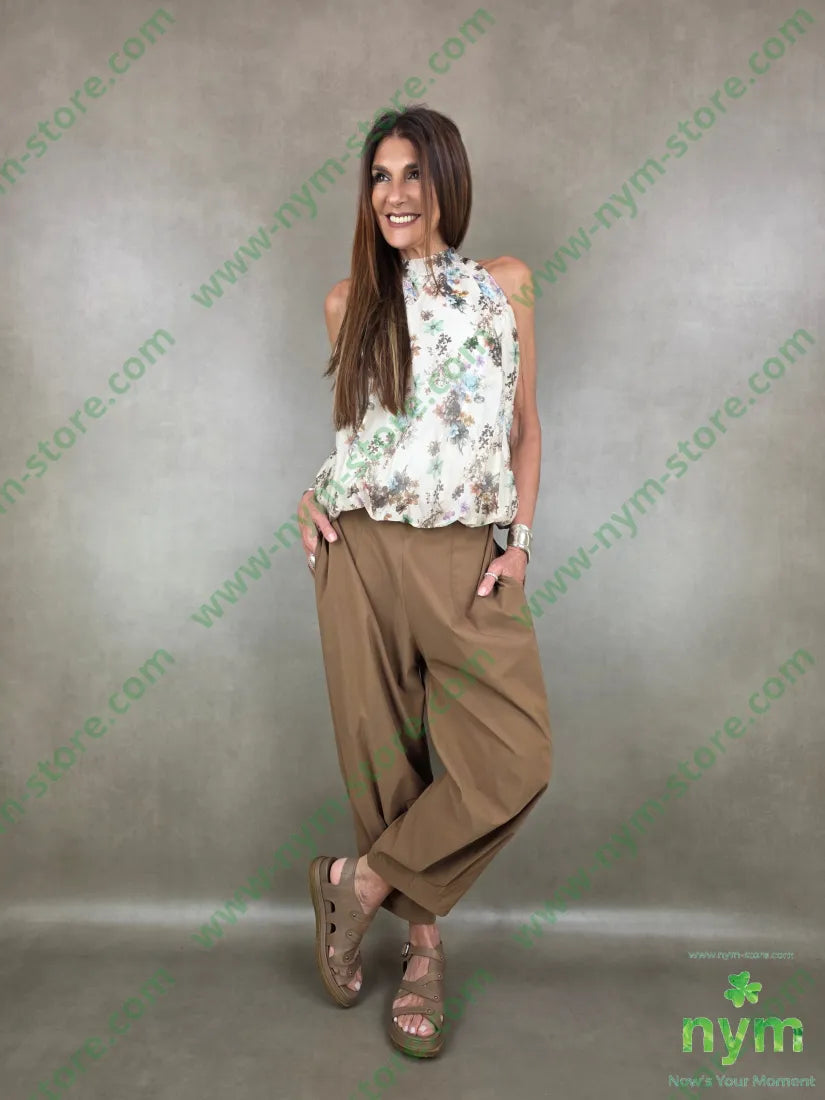 pantalone bengalina pinces polso 79vi12ny2ea - U / TABACCO / PE26 - PANTALONE