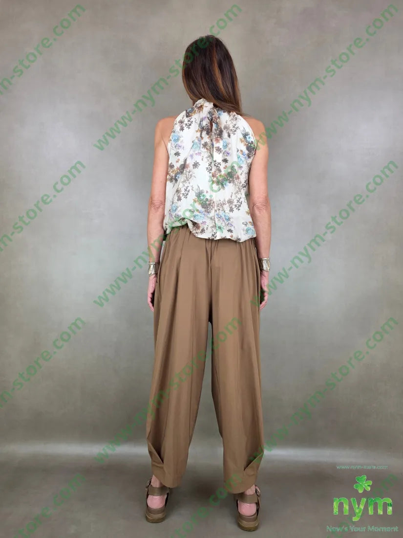 pantalone bengalina pinces polso 79vi12ny2ea - U / TABACCO / PE26 - PANTALONE