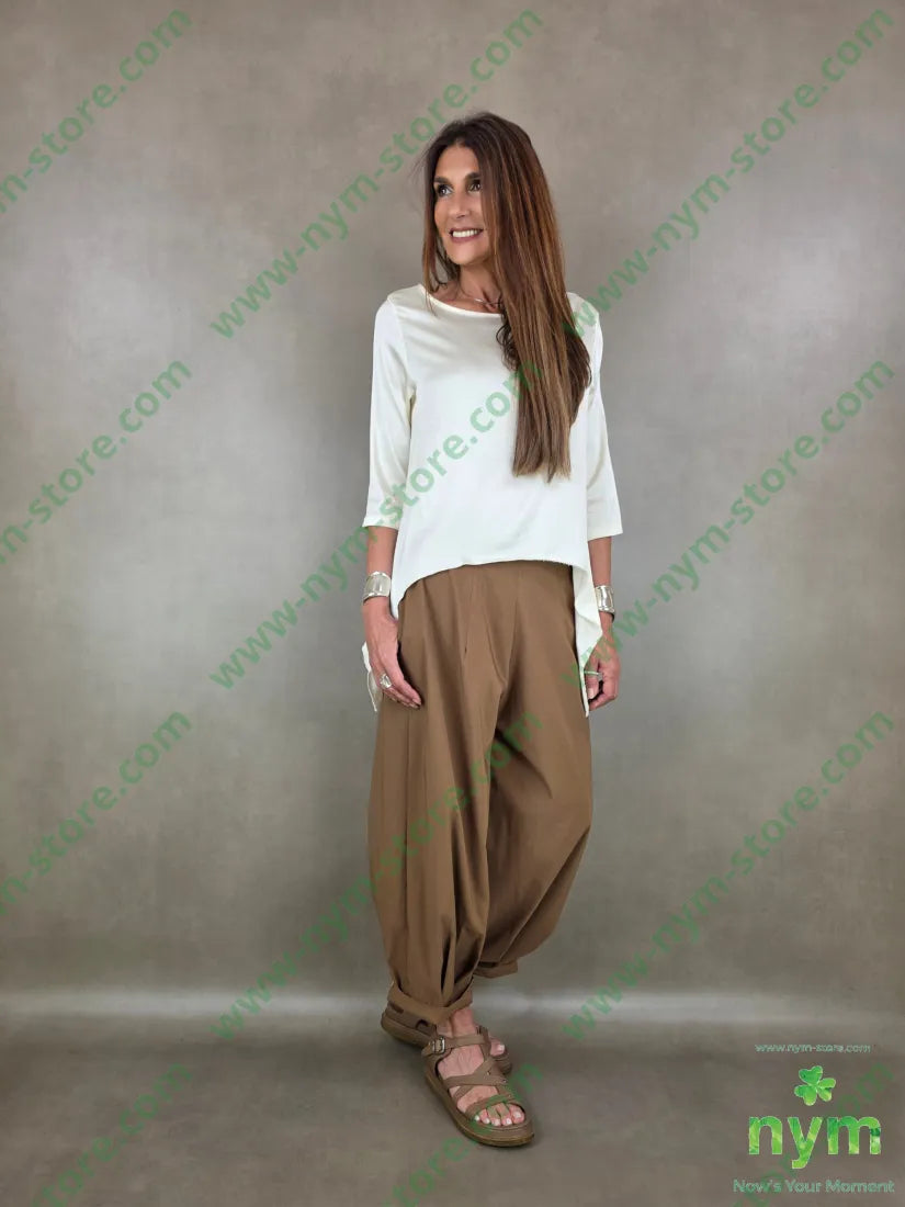 pantalone bengalina pinces polso 79vi12ny2ea - U / TABACCO / PE26 - PANTALONE