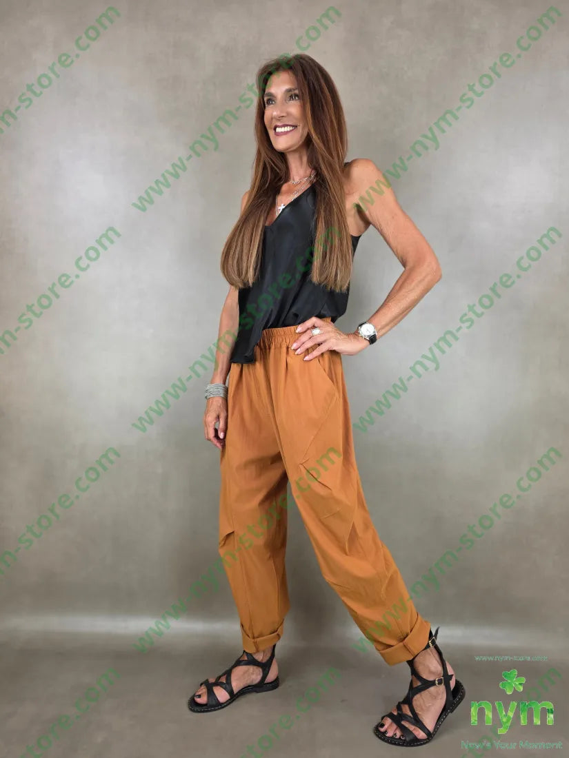 pantalone bengalina quattro pieghe gamba 76vi21ny3ea - PANTALONE