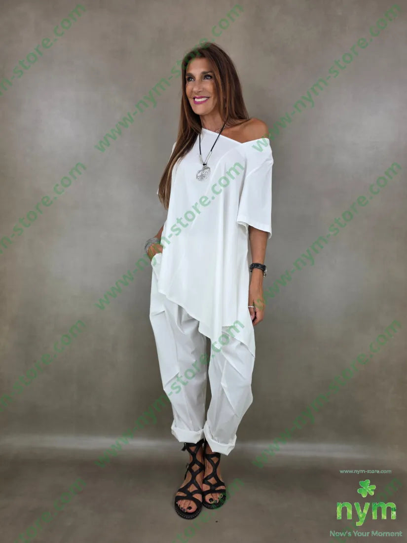 pantalone bengalina quattro pieghe gamba 76vi21ny3ea - PANTALONE