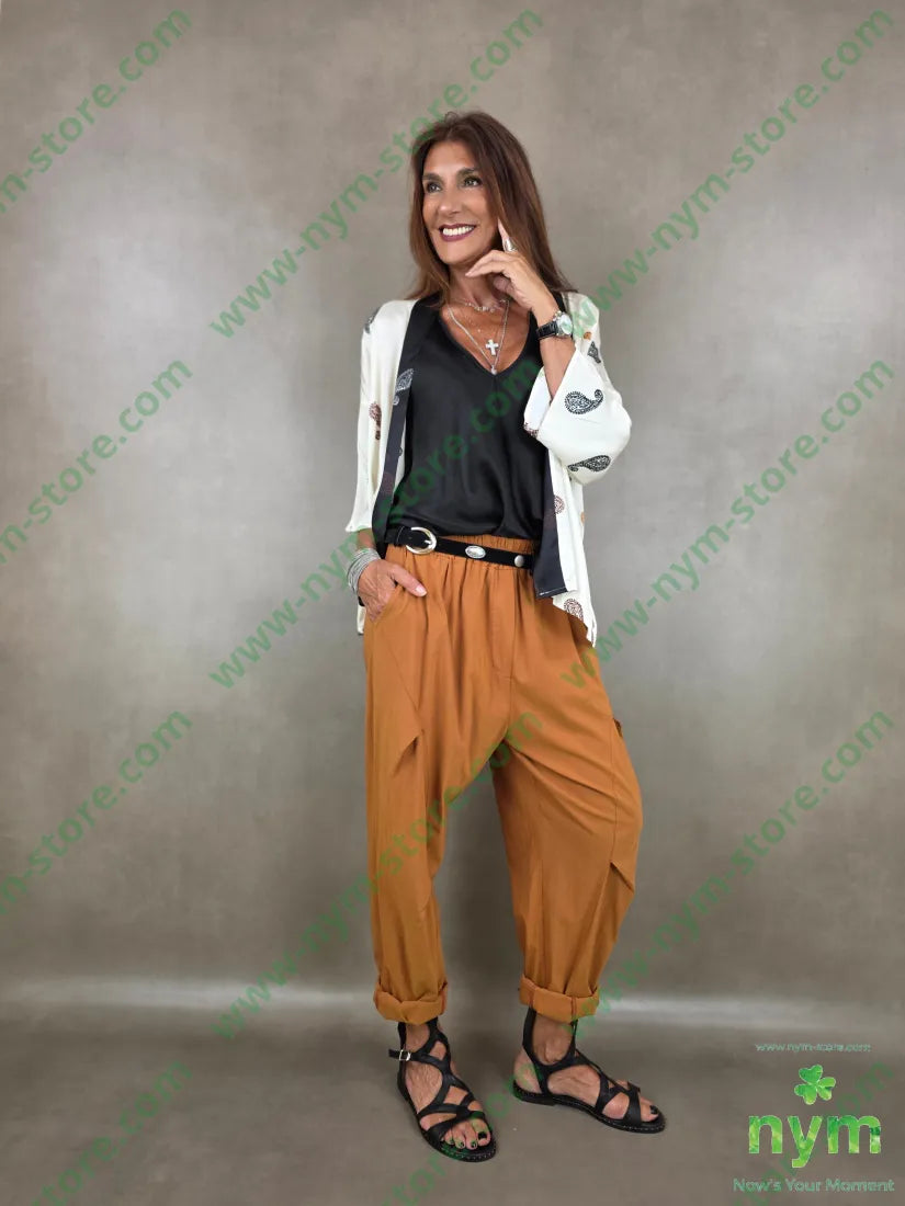 pantalone bengalina quattro pieghe gamba 76vi21ny3ea - PANTALONE