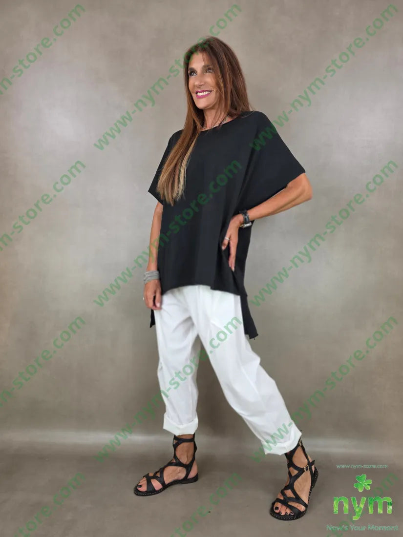 pantalone bengalina quattro pieghe gamba 76vi21ny3ea - PANTALONE