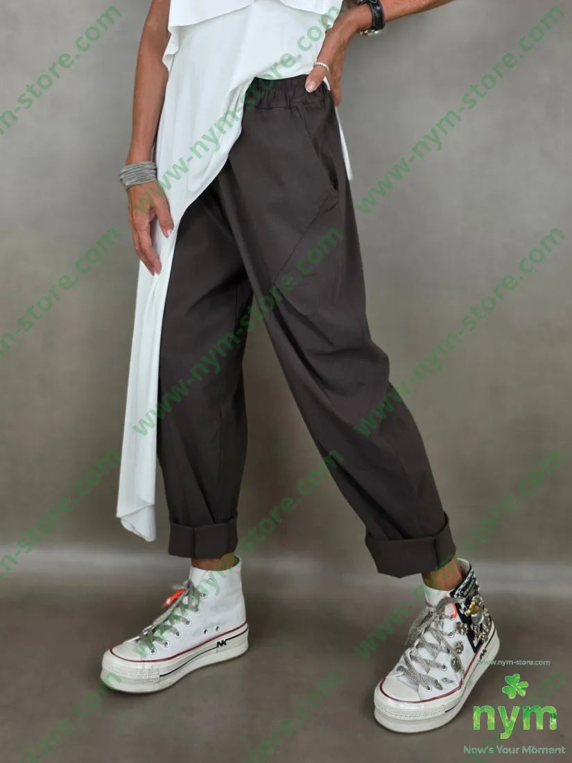 pantalone bengalina quattro pieghe gamba 76vi21ny3ea - U / MARRONE / PE26 - PANTALONE