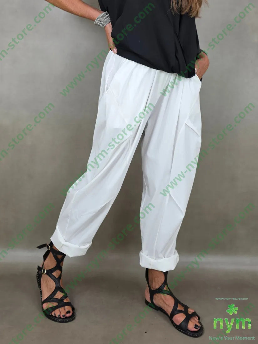 pantalone bengalina quattro pieghe gamba 76vi21ny3ea - U / PANNA / PE26 - PANTALONE