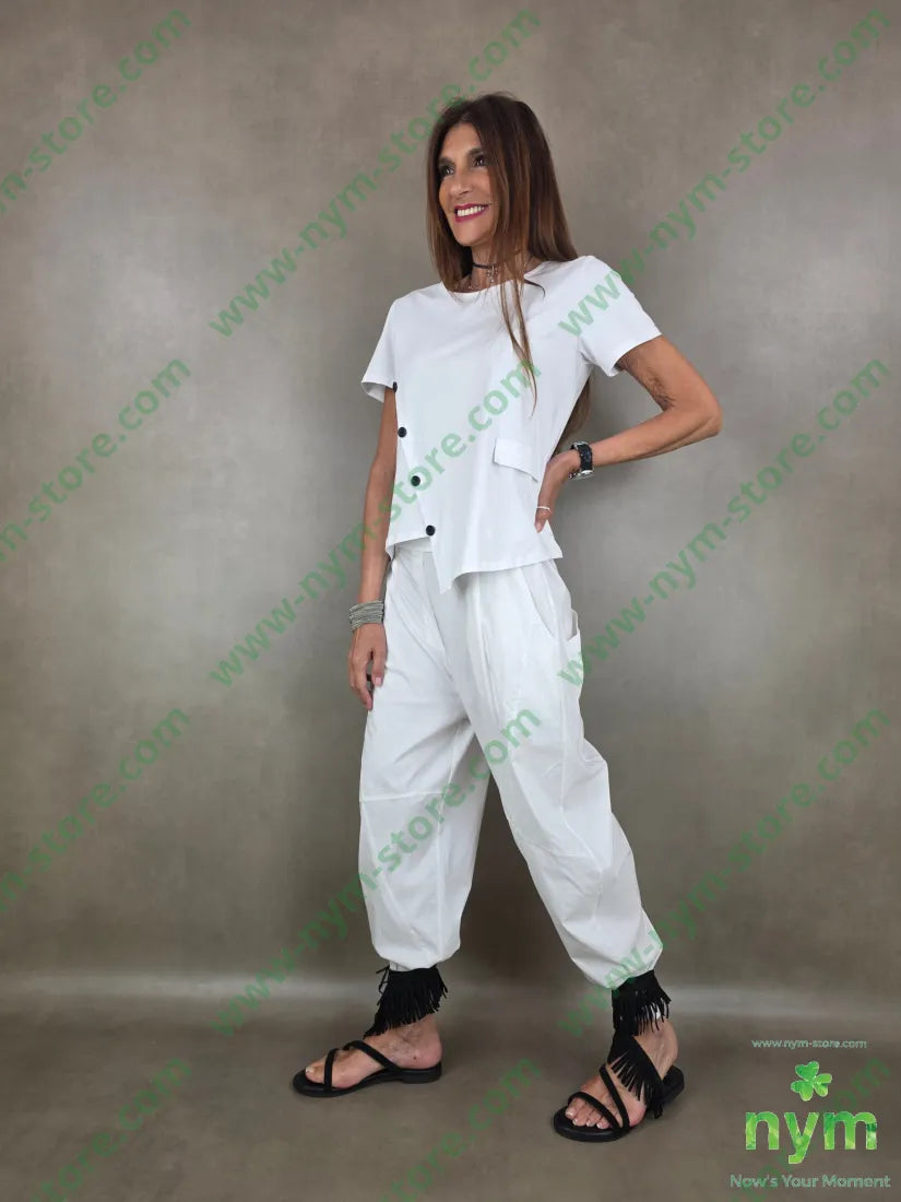pantalone bengalina tasche oblique 70vi19ny2ea - PANTALONE