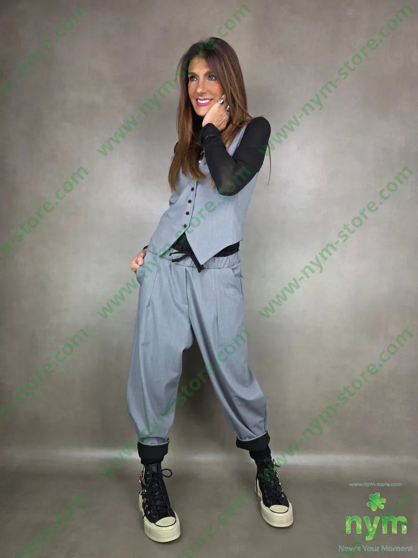 pantalone bicolor fresco lana 62pl25vi8wo5ea PANTALONE