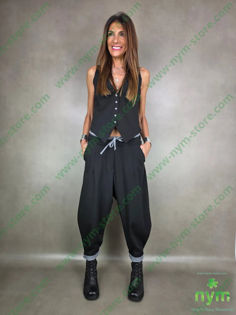 pantalone bicolor fresco lana 62pl25vi8wo5ea PANTALONE