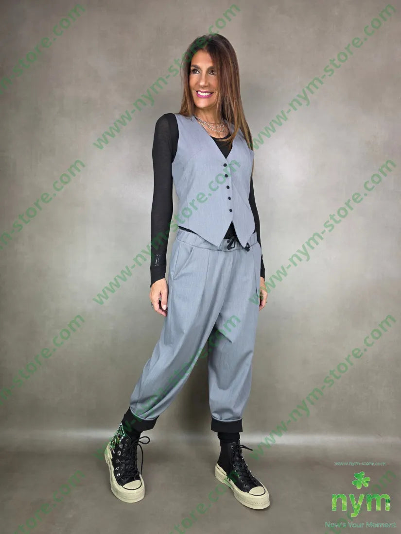 pantalone bicolor fresco lana 62pl25vi8wo5ea PANTALONE