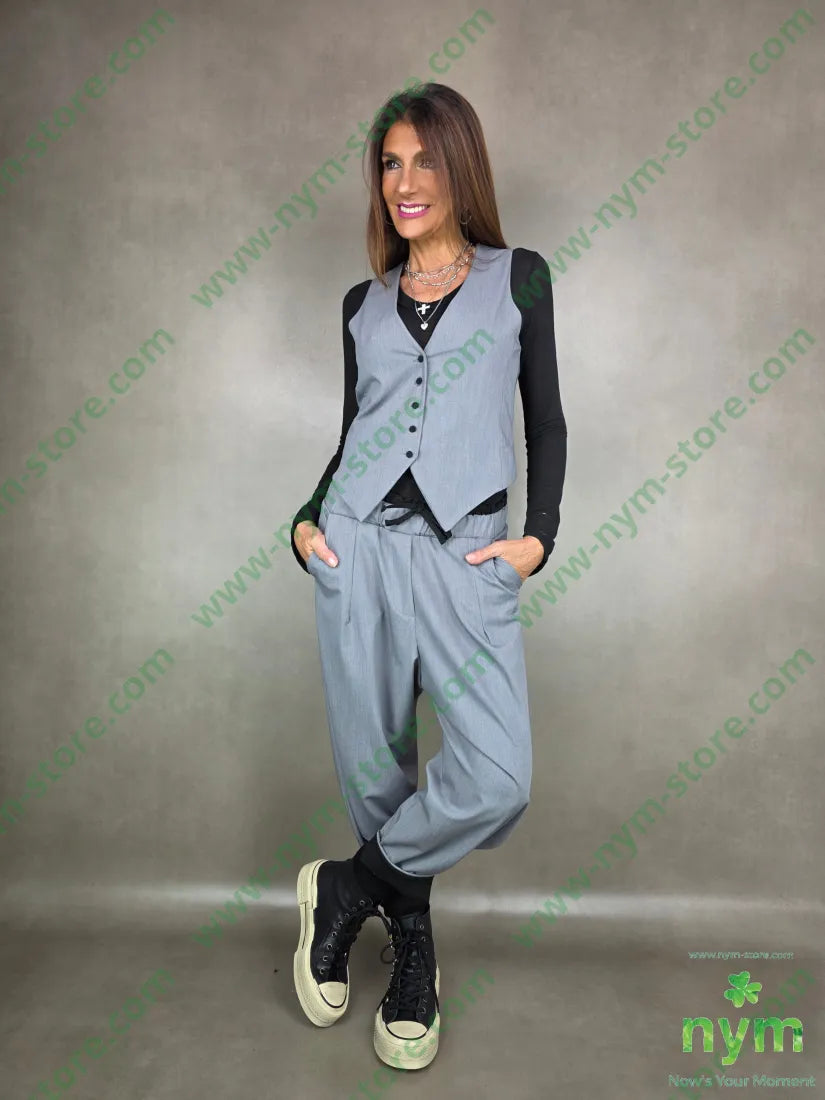 pantalone bicolor fresco lana 62pl25vi8wo5ea PANTALONE