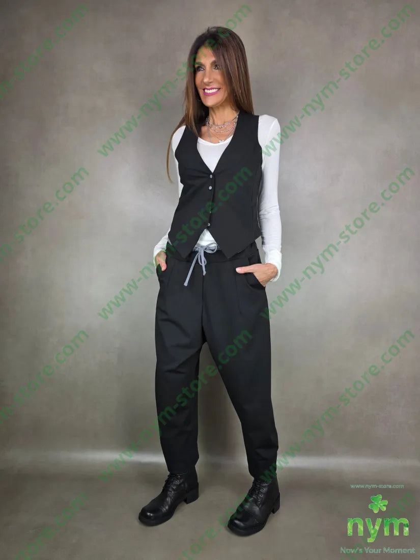 pantalone bicolor fresco lana 62pl25vi8wo5ea PANTALONE