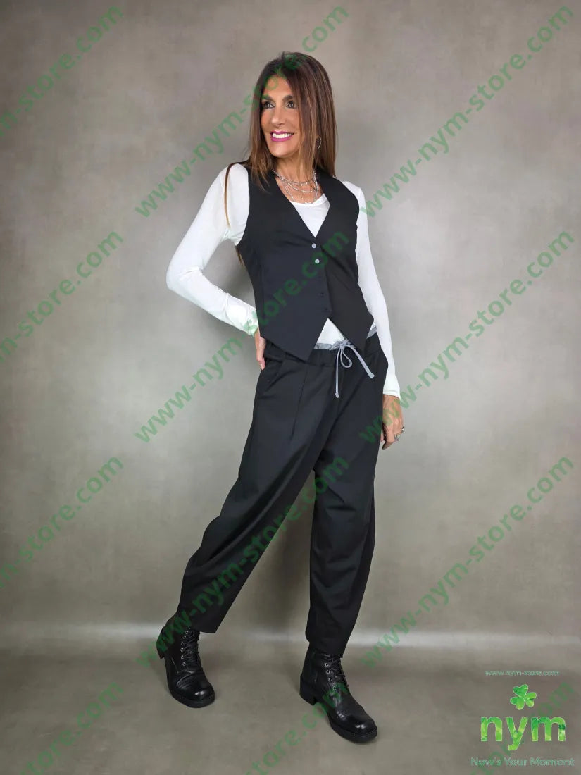 pantalone bicolor fresco lana 62pl25vi8wo5ea PANTALONE