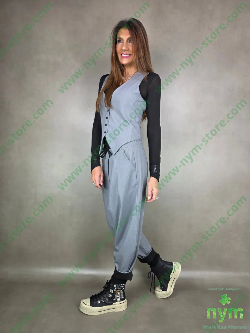 pantalone bicolor fresco lana 62pl25vi8wo5ea PANTALONE