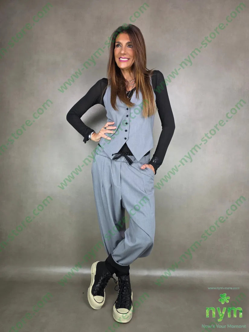 pantalone bicolor fresco lana 62pl25vi8wo5ea PANTALONE