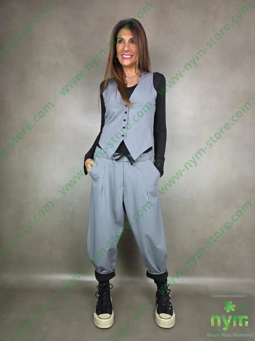 pantalone bicolor fresco lana 62pl25vi8wo5ea PANTALONE