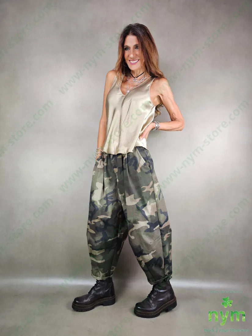pantalone camouflage due pinces 100co U / MILITARE / AI25 PANTALONE