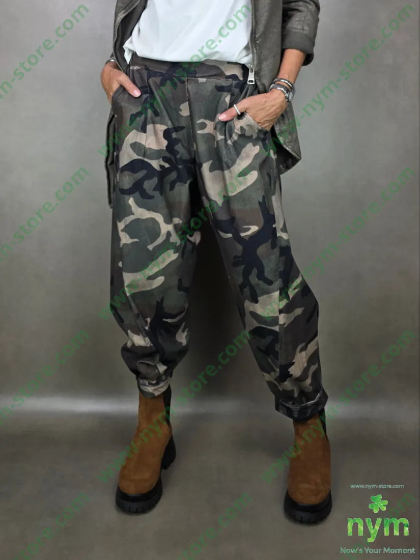 pantalone camouflage velluto 100co U / MILITARE / AI25 PANTALONE
