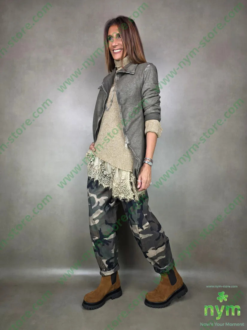 pantalone camouflage velluto 100co U / MILITARE / AI25 PANTALONE
