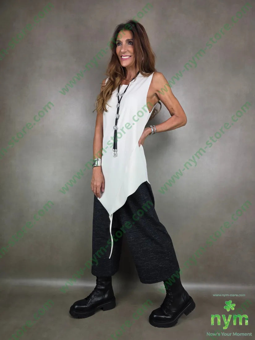 pantalone cavallo b microfantasi 61co22vi7pl U / NERO / AI25 PANTALONE