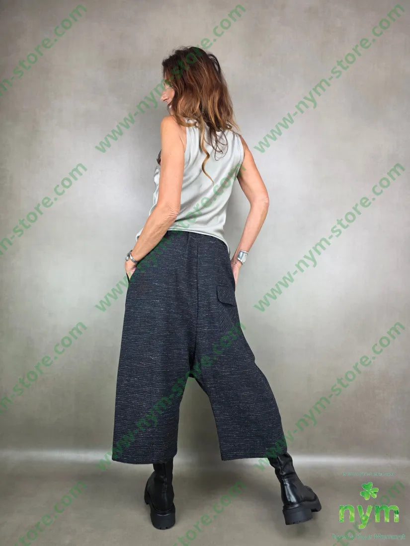 pantalone cavallo b microfantasi 61co22vi7pl U / NERO / AI25 PANTALONE