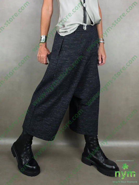 pantalone cavallo b microfantasi 61co22vi7pl U / NERO / AI25 PANTALONE