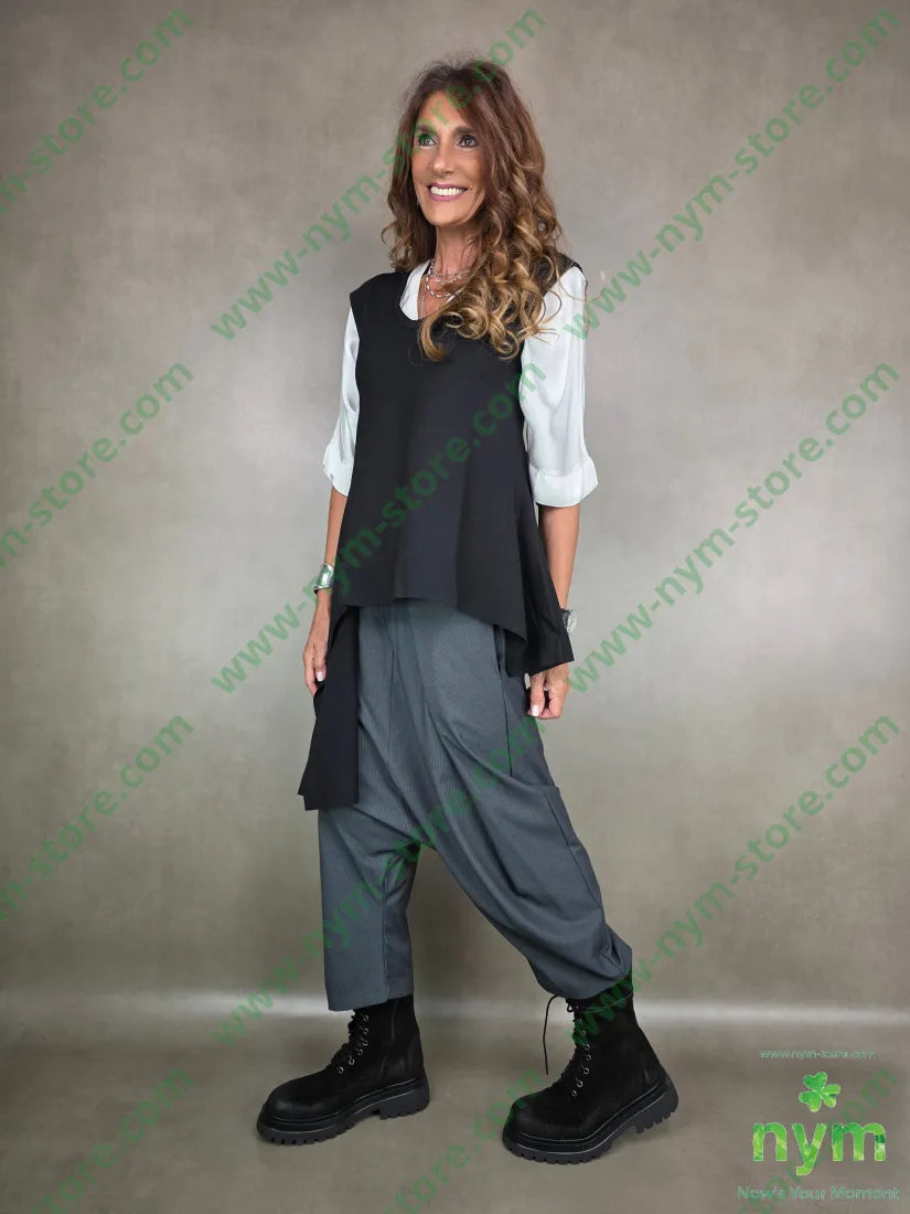 pantalone cavallo basso piega piatta 76pl22vi2ea PANTALONE