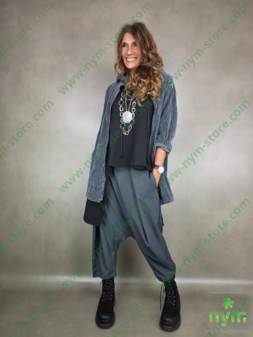 pantalone cavallo basso piega piatta 76pl22vi2ea PANTALONE