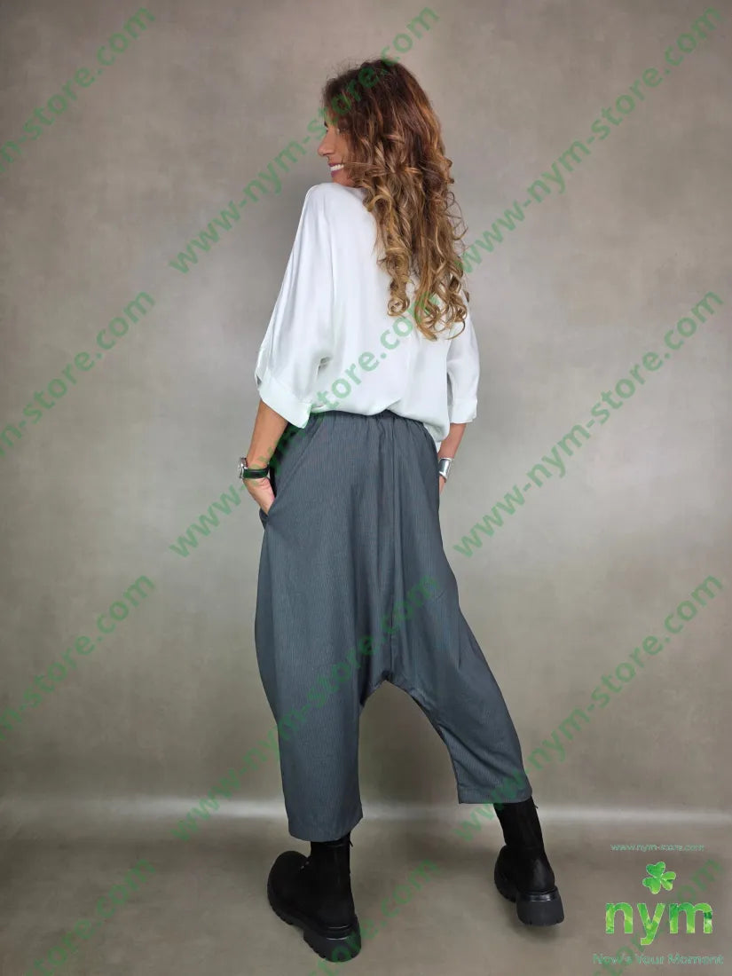 pantalone cavallo basso piega piatta 76pl22vi2ea PANTALONE