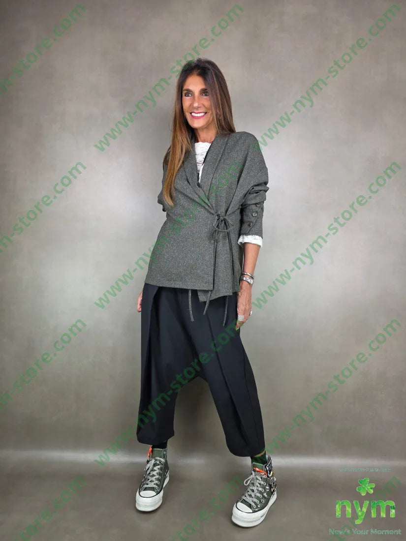 pantalone cavallo basso piega piatta 76pl22vi2ea PANTALONE