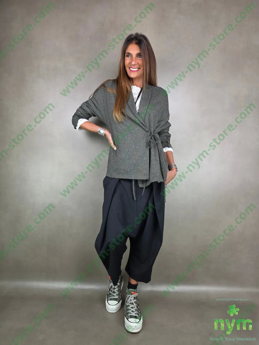 pantalone cavallo basso piega piatta 76pl22vi2ea PANTALONE