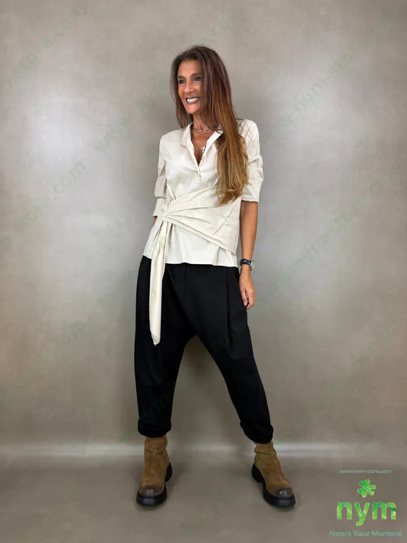 pantalone cavallo basso punto roma 65vi30ny5ea - PANTALONE