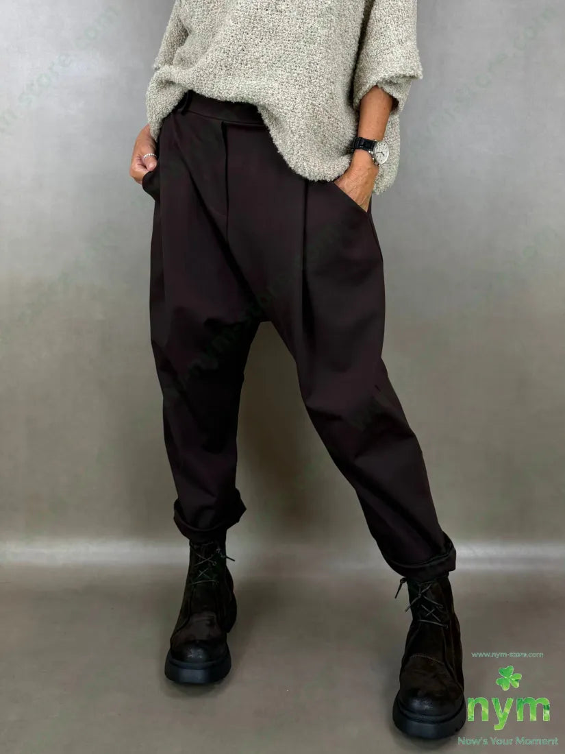 pantalone cavallo basso punto roma 65vi30ny5ea - PANTALONE