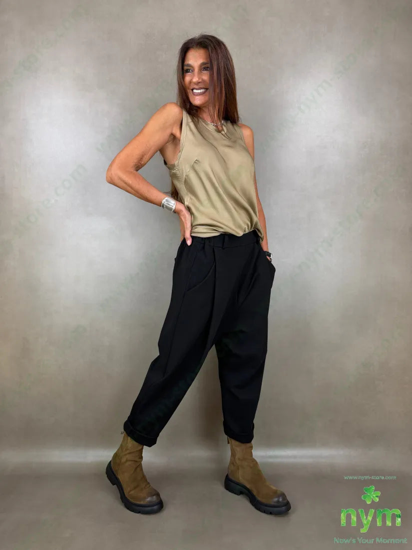 pantalone cavallo basso punto roma 65vi30ny5ea - PANTALONE
