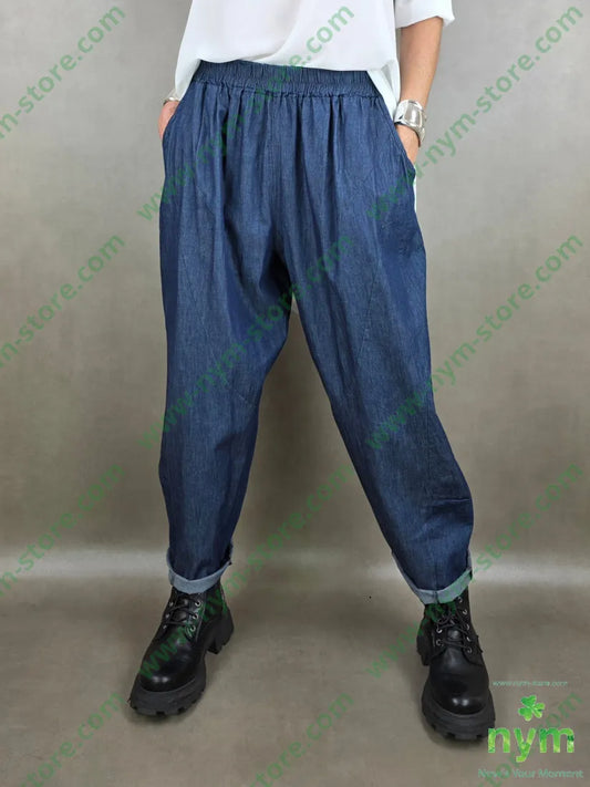 pantalone chambray piu cuciture 100co U / DENIM / PE26 PANTALONE