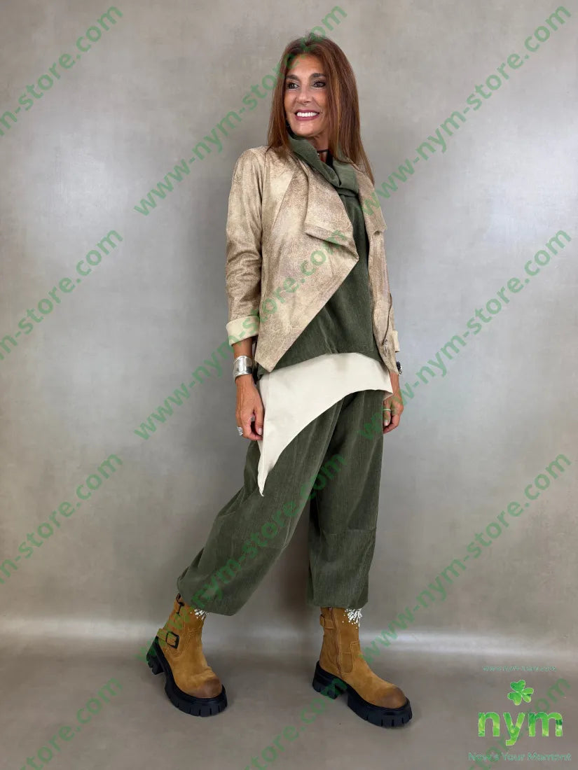 pantalone ciniglia tasca bordo 81pl12ly2ea5ry - U / MILITARE / AI26 - PANTALONE