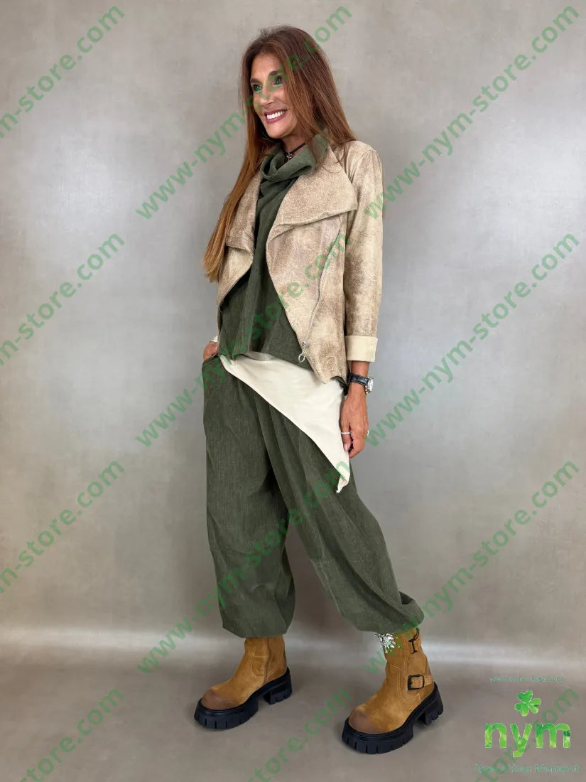 pantalone ciniglia tasca bordo 81pl12ly2ea5ry - U / MILITARE / AI26 - PANTALONE