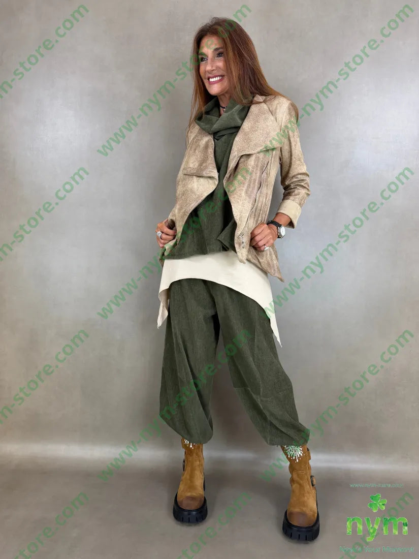 pantalone ciniglia tasca bordo 81pl12ly2ea5ry - U / MILITARE / AI26 - PANTALONE