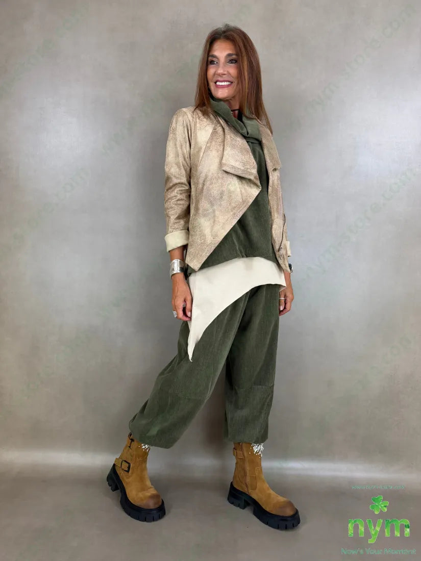 pantalone ciniglia tasca bordo 81pl12ly2ea5ry - U / MILITARE / AI26 - PANTALONE
