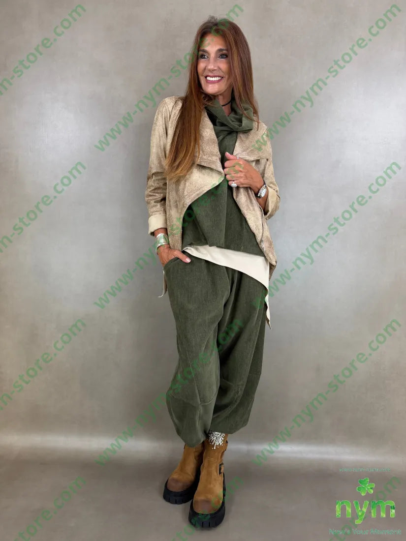 pantalone ciniglia tasca bordo 81pl12ly2ea5ry - U / MILITARE / AI26 - PANTALONE