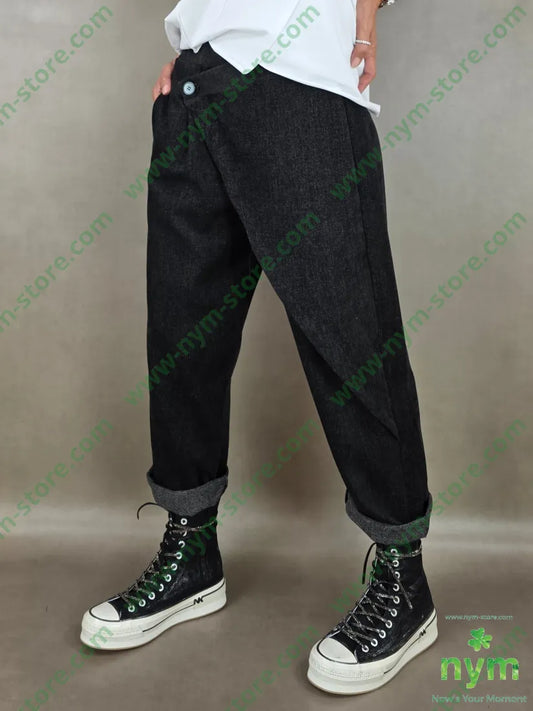 pantalone ciniglia un bottone 84pl11ly3vi2ea - U / NERO / AI26 - PANTALONE