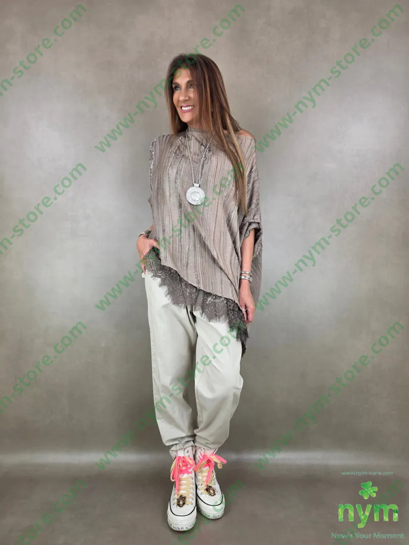 pantalone con elastico chinos 98co2ea - PANTALONE