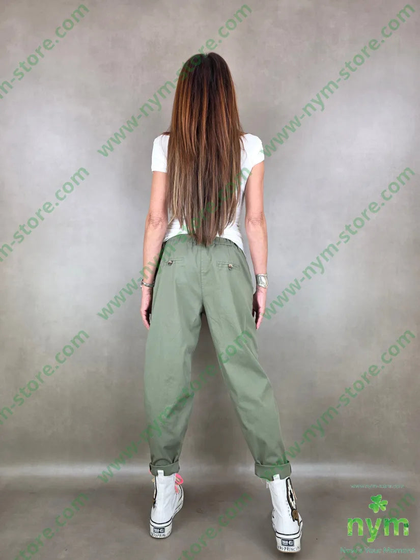 pantalone con elastico chinos 98co2ea - PANTALONE