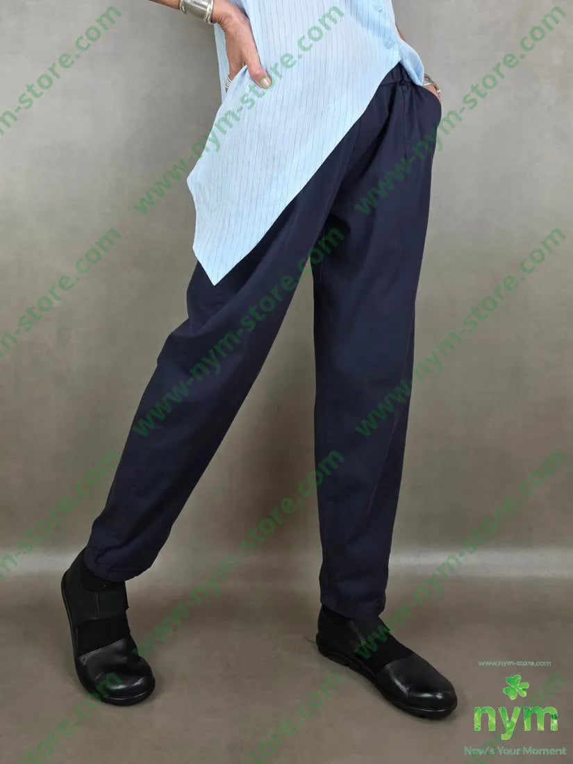 pantalone con elastico chinos 98co2ea - S / BLU / PE26 - PANTALONE