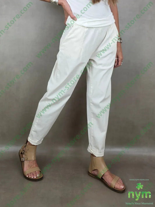pantalone con elastico chinos 98co2ea - S / BURRO / PE26 - PANTALONE