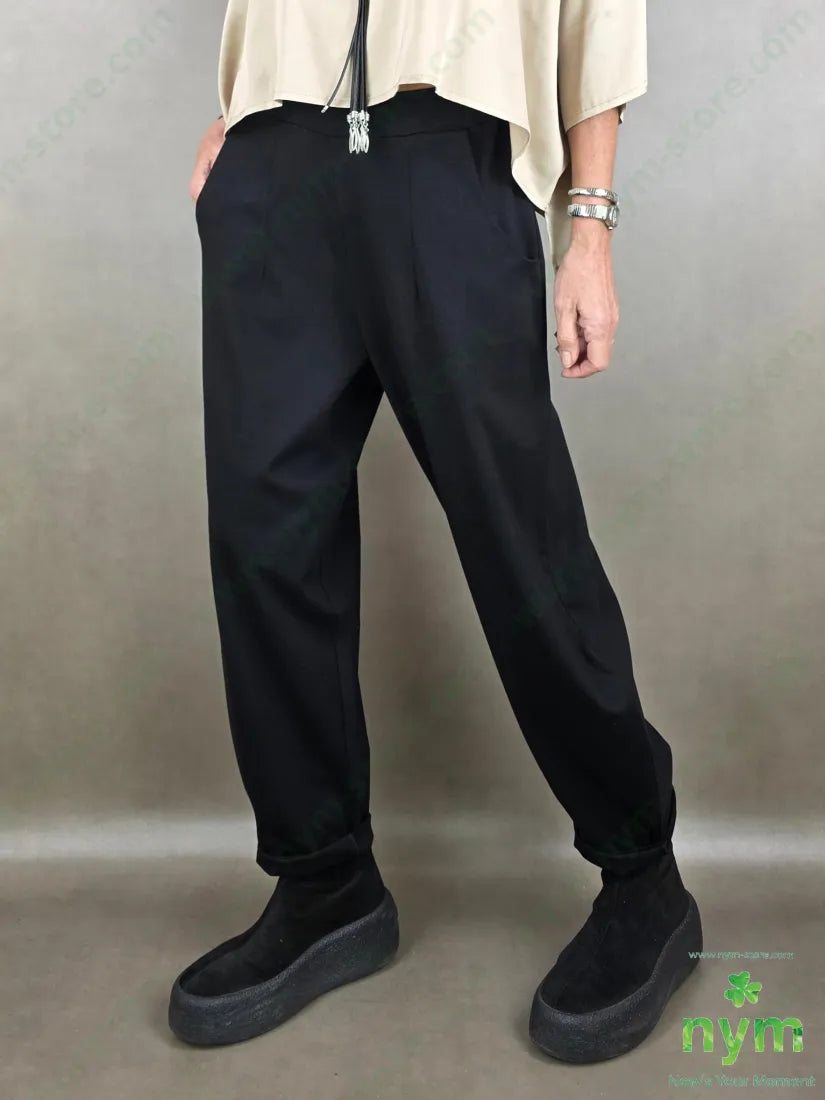 pantalone con imbuto pm 67vi27pa6ea 1 / NERO / PE26 PANTALONE