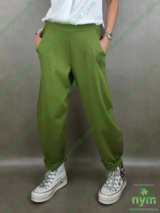 pantalone con imbuto pm 67vi27pa6ea 1 / VERDE / PE26 PANTALONE