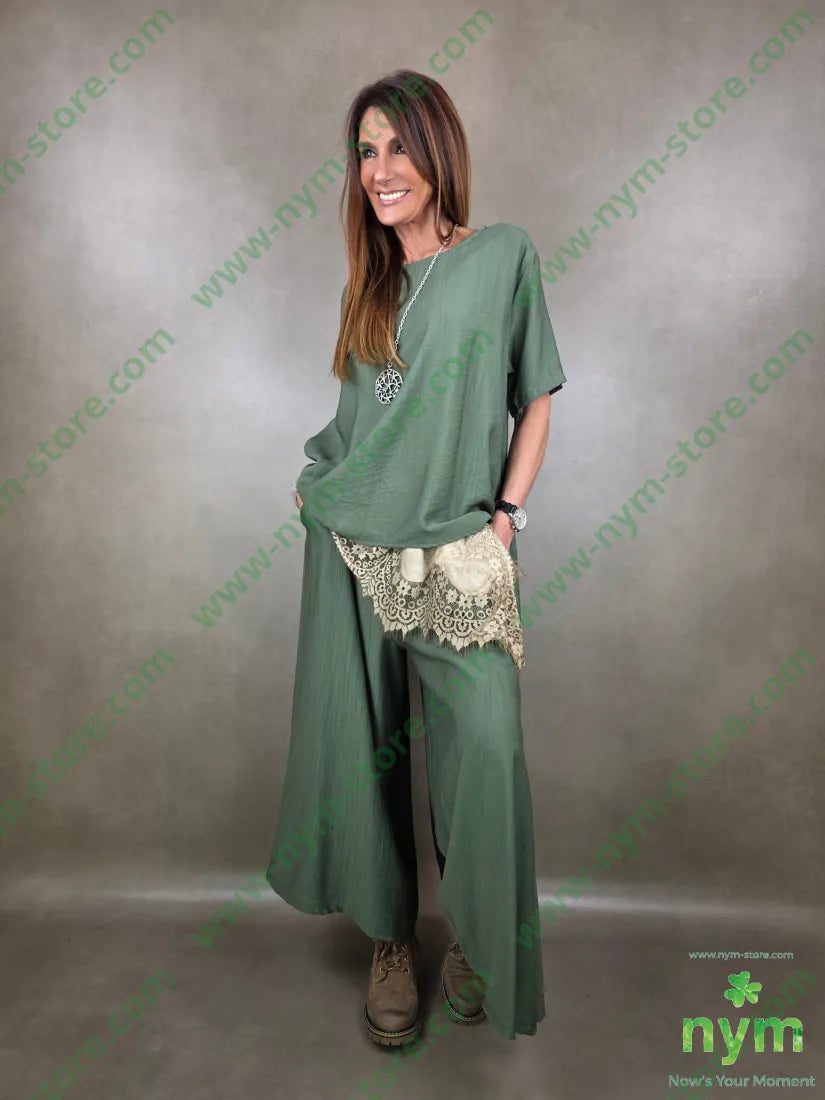 pantalone corto e largo tasche 84vi16pa PANTALONE