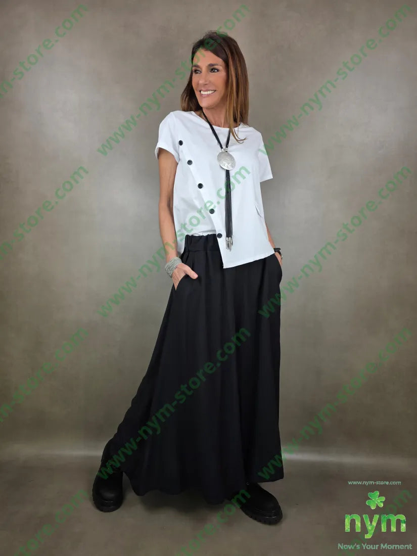 pantalone corto e largo tasche 84vi16pa PANTALONE