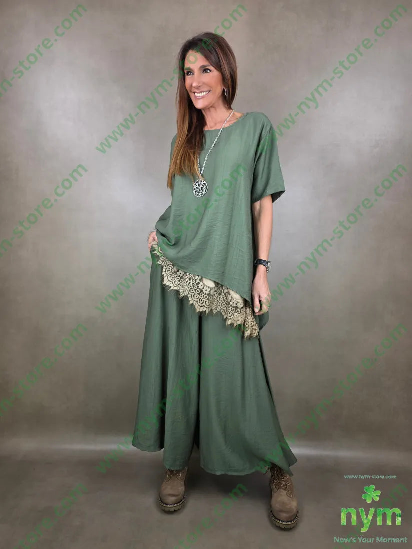 pantalone corto e largo tasche 84vi16pa PANTALONE